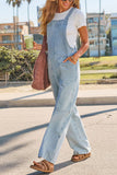 Casual Wide-Leg Denim Jumpsuit