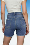 Frayed Hem Denim Shorts