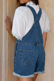 Classic Denim Overall Romper