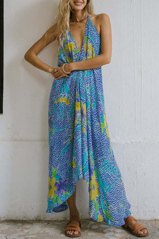 Halter Neck Bohemian Casual Dress