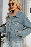 Embellished Pocket Denim Jacket