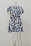 Floral V-Neck Casual Dress