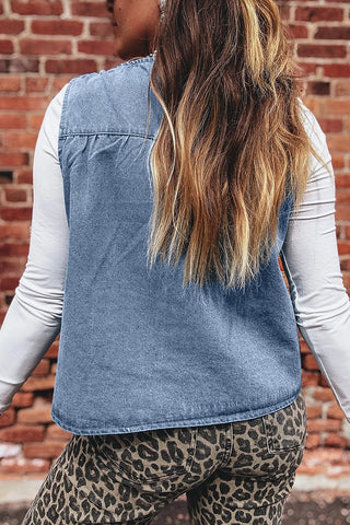 Pleated Patchwork Sleeveless Top