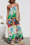 Vibrant Tropical Print Sundress