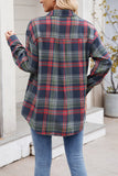 Button-Front Plaid Shirt