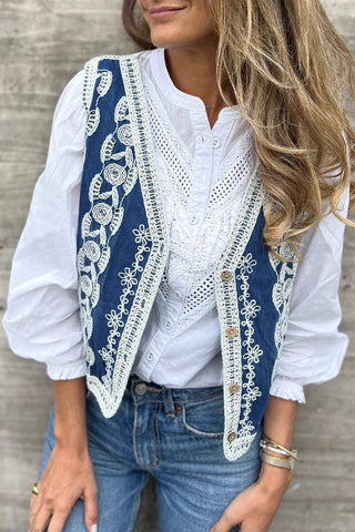 Lace Accent Vest
