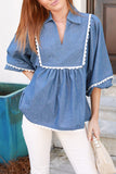 Puff Sleeve Babydoll Blouse