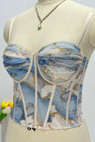 Floral Bustier Tank Top