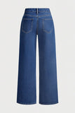 High-Waist Washed Jeans