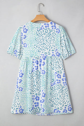 Puff Sleeve Floral Mini Dress