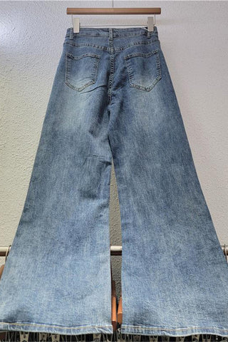 Floral Wide-Leg Jeans