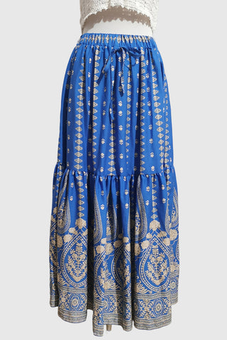 Elegant Paisley Maxi Skirt
