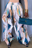 Artistic Flow Wide-Leg Casual Pants
