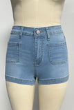 High-Waist Denim Shorts