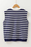 Striped Bow Detail Sweater Vest