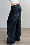 Wide-Leg Straight Jeans