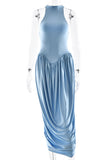 Elegant High-Neck Evening Gown