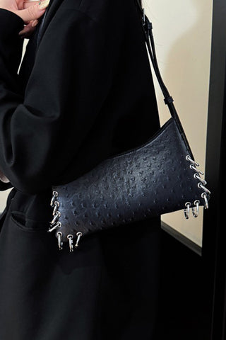 Sleek Eyelet Shoulder Bag