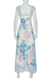 Floral Lace Trim Casual Dress