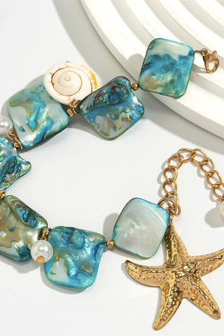 Starfish Pendant Shell Bracelet