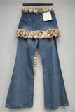 Flare Jeans with Faux Fur Accents