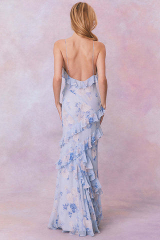 Flowing Ruffle Maxi Dress
