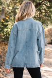 Side Tie Boyfriend Denim Jacket