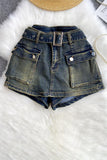 Belted Utility Casual Shorts