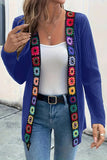 Vibrant Crochet Trim Cardigan