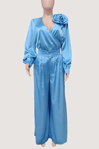 Elegant Ruffle Detail Pants Set