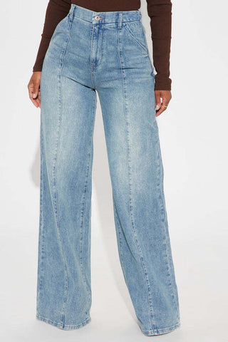 Classic High-Waist Straight Jeans