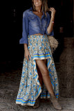 Smocked Waist Midi Skirt