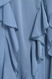 Ruffle-Front Blouse with Flowing Detail