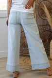 Striped Wide Leg Casual Jeans