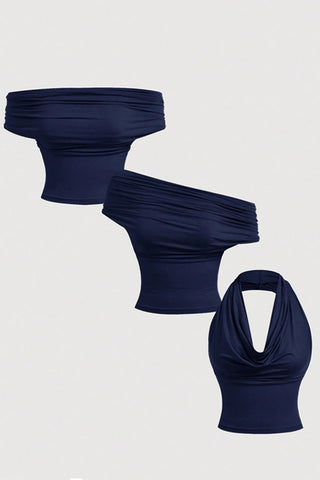 Draped Halter Tank Top