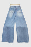 Wide-Leg Straight Jeans with Embellishments