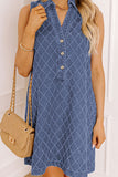 Sleeveless Button-Front Casual Dress