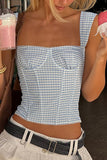 Gingham Check Sleeveless Camisole