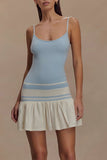 Striped Spaghetti Strap Casual Dress