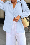 Classic Long Sleeve Button-Up Blouse