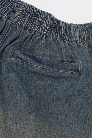 Lace-Trim Denim Short