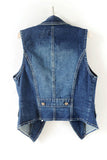 Stylish Button-Front Denim Vest
