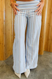 Strapless Striped Pants Set