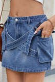 Trendy Wrap Detail Mini Skirt