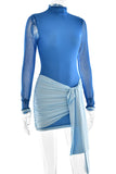 Elegant Draped Asymmetrical Dress