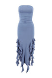 Strapless Ruched Vacation Dress