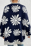 Floral Patterned Button-Front Cardigan
