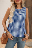 Checked Sleeveless Tank Top