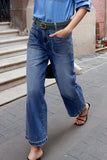 Minimalist Patch Pocket Straight Jeans