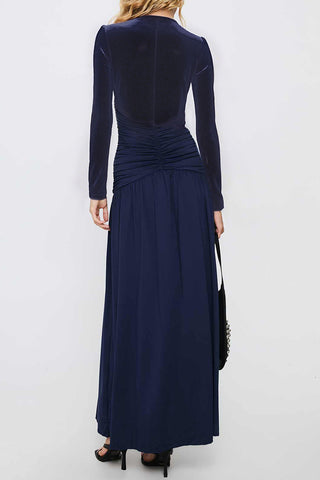 Plunge Neck Ruched Casual Dress